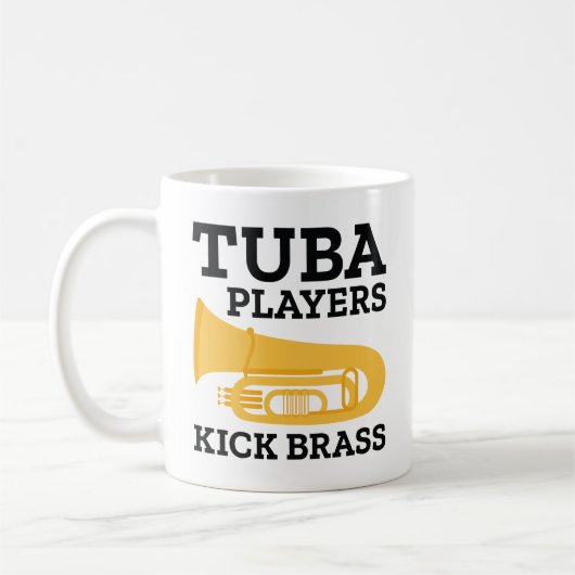 Tuba Players Kick Brass Koffiemok (Links)