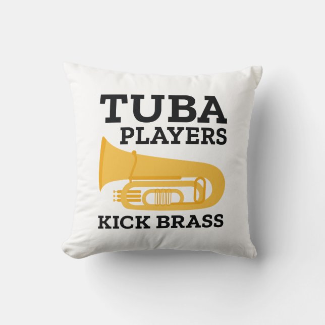 Tuba Players Kick Brass Kussen (Voorkant)