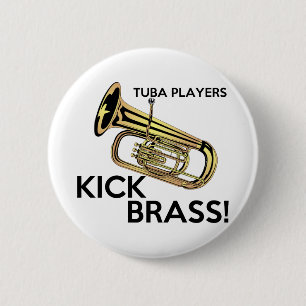Tuba Players Kick Brass Ronde Button 5,7 Cm