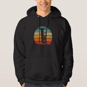 Tuba retro sunset grunge tubist motief voor tuba p hoodie