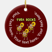 Tuba Rocks Keramisch Ornament (Achterkant)