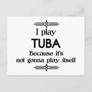 Tuba - Speel zelf Funny Deco Music Briefkaart