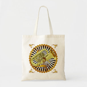 Tuba Swirls boodschappentas Tote Bag