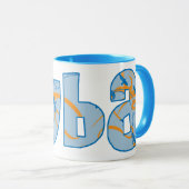 Tuba Text Pattern Abstract Art Music Gift Mok (Voorkant rechts)