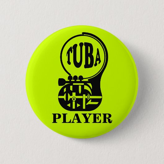 TUBA, Tuba Player Ronde Button 5,7 Cm (Voorkant)