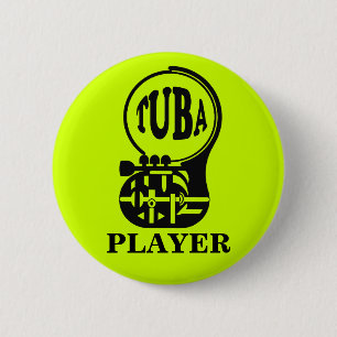 TUBA, Tuba Player Ronde Button 5,7 Cm