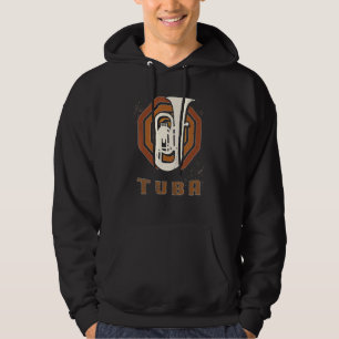 Tuba Vintage Retro Klassieke Muziek Liefde Hoodie