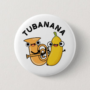 Tubanana Grappige Tuba Banaan Pun Ronde Button 5,7 Cm