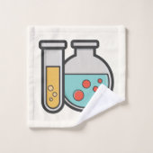 Tube d'essai de chimie et Motif de bécher (Gant de toilette)