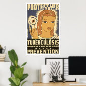 Tuberculosis Prevention 1938 WPA Poster (Thuiskantoor)