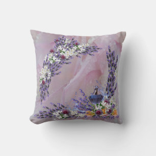 Tuberose en lavender Blooms Kussen