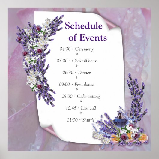 Tuberose en lavender Blooms Poster (Voorkant)