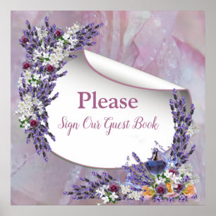 Tuberose en lavender Blooms Poster