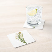 tuberose (Tuberosa sp.) van Redouté Vierkante Kartonnen Onderzetter (Insitu)