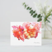 Tuberous Begonia nr. 1 Briefkaart (Staand voorkant)