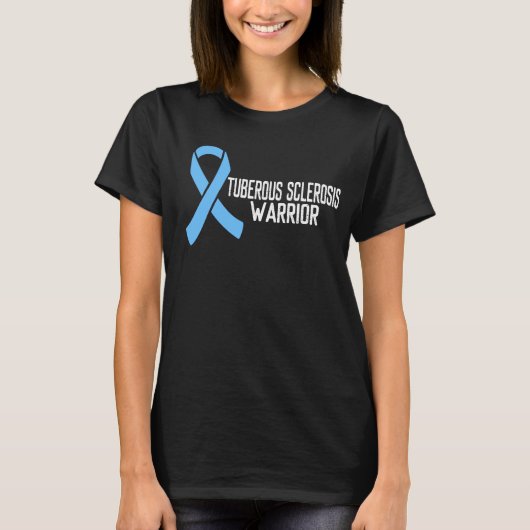 Tuberous Sclerosis Awareness Blue Ribbon TSC T-shirt (Voorkant)