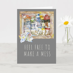 Tubes de peinture de mess 5x7 Carte pliée