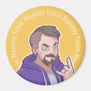 Tubin Monkey Hoodie Logo Magneet