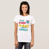 Tubing Floating T-Shirt River Drink Summertime (Voorkant volledig)