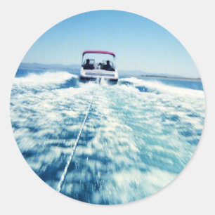 Tubing op Pyramid Lake Ronde Sticker