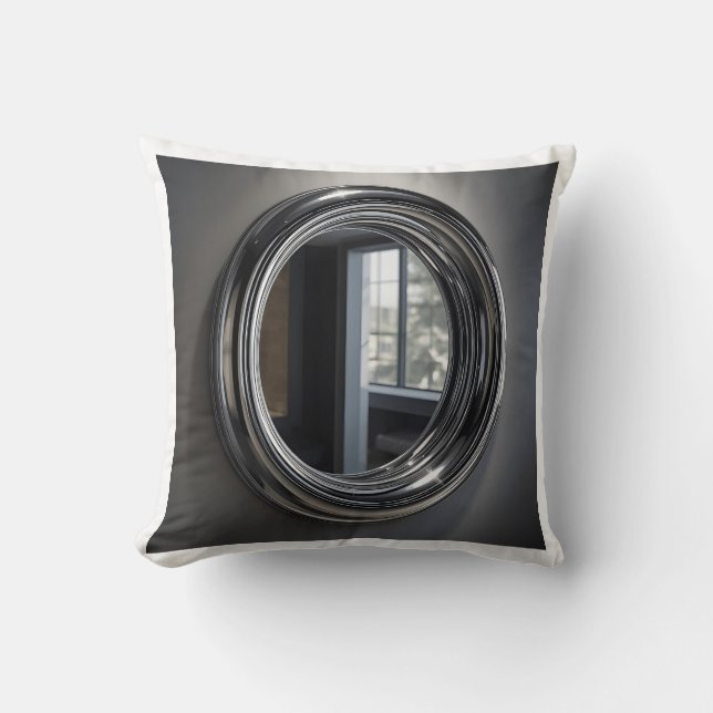 Tubular Chrome Mirror Reflection Art Kussen (Voorkant)