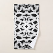 Tubulure blanche sur fond noir (Serviette à main)