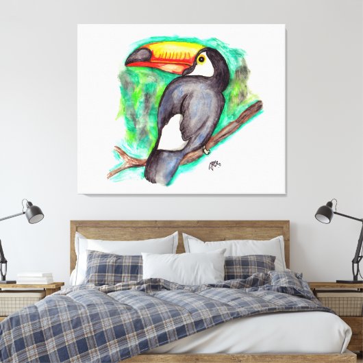 Tucan Canvas Afdruk (Insitu (Slaapkamer))