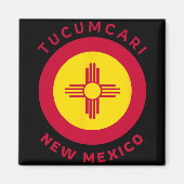 Tucari New Mexico Nm Flag Zia Souvenir Magneet (Voorkant)