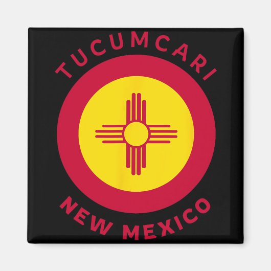 Tucari New Mexico Nm Flag Zia Souvenir Magneet (Voorkant)