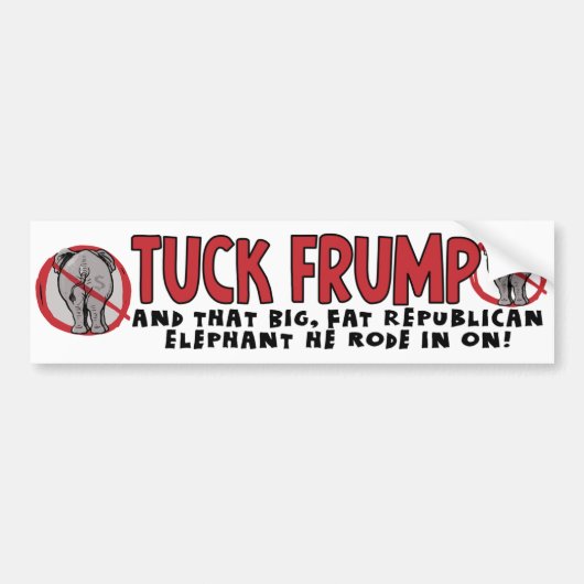 Tuck Frump Bumpersticker (Voorkant)