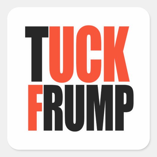 TUCK FRUMP VIERKANTE STICKER (Voorkant)