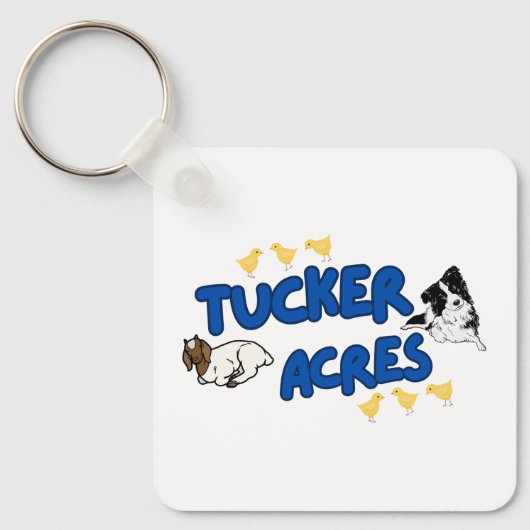 Tucker Acres dubbelzijdige Sleutelhanger (Voorkant)