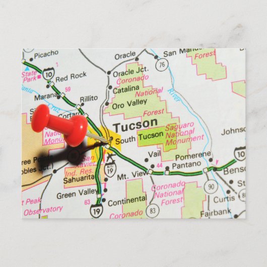 Tucson, Arizona Briefkaart (Voorkant)