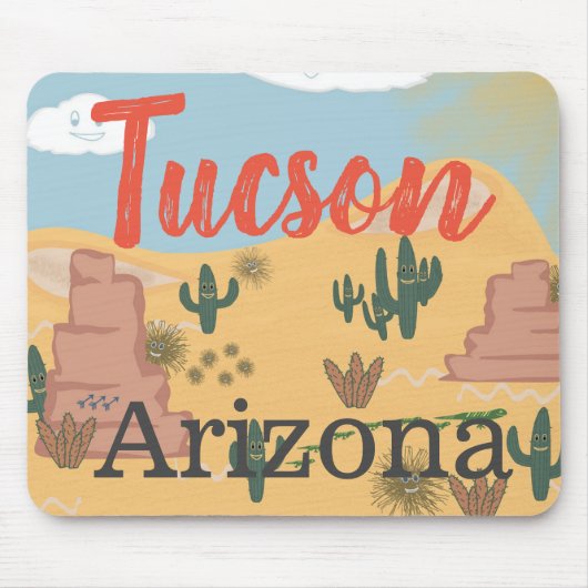 Tucson Arizona Cactus Tapis de souris (Devant)
