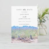 Tucson Arizona Desert Mountain Save The Date (Staand voorkant)
