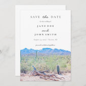Tucson Arizona Desert Mountain Save The Date (Voorkant / Achterkant)