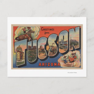 Tucson, Arizona - grote letterscènes Briefkaart