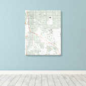 Tucson Arizona Map (1992) Canvas Afdruk (Insitu (Houten vloer))