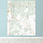 Tucson Arizona Map (1992) Canvas Afdruk (Insitu (Houten vloer))