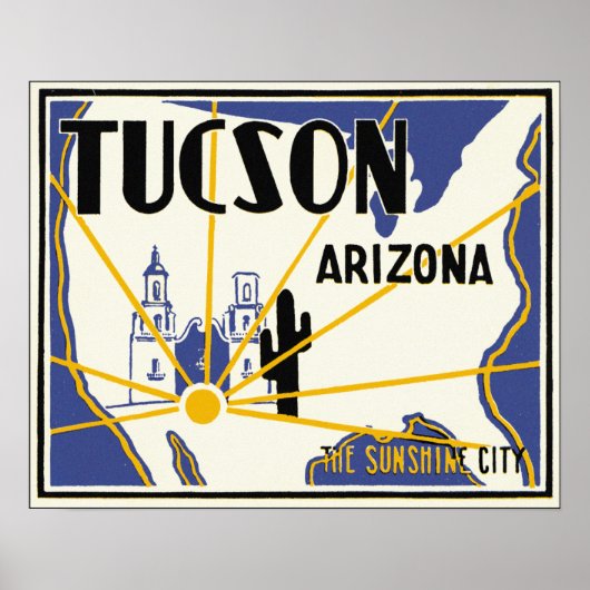 Tucson, Arizona Poster (Voorkant)