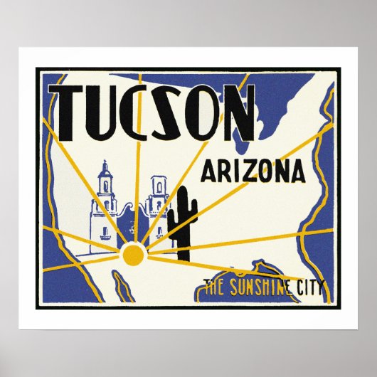 Tucson Arizona Poster (Voorkant)
