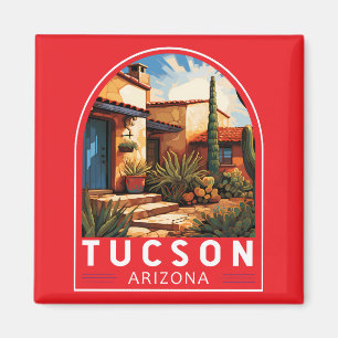 Tucson Arizona Reis Kunst Embleem Magneet