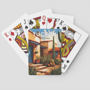 Tucson Arizona Reis Kunst Vintage Pokerkaarten