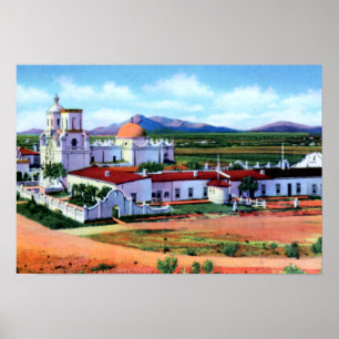 Tucson Arizona San Xavier Mission Poster