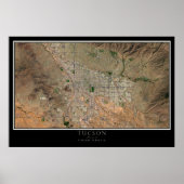 Tucson Arizona Satellite Poster Map (Devant)