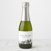 Tucson Arizona Skyline Mini Sparkling Wijnetiket (Voorkant)