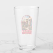 Tucson Arizona Travel Art Embleem Glas (Achterkant)