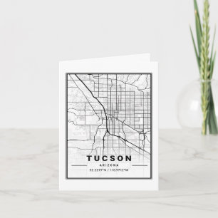 Tucson Arizona USA Travel City Map Kaart