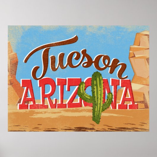 Tucson Arizona Vintage Travel Poster (Voorkant)