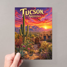 Tucson Arizona Woestijn Zonsondergang Saguaro Cact